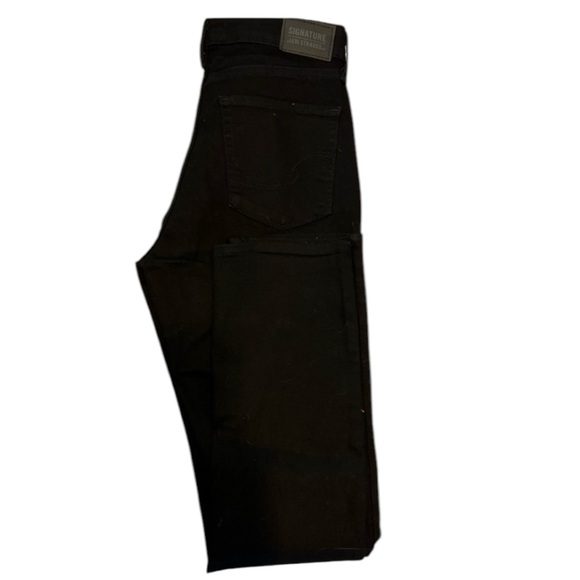 Signature by Levi Strauss  Mid Rise Straight Black Jeans Size 6M NWOT 28 X 32 - Picture 3 of 10